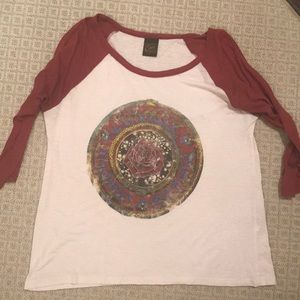 obey 3/4 sleeve baseball shirt